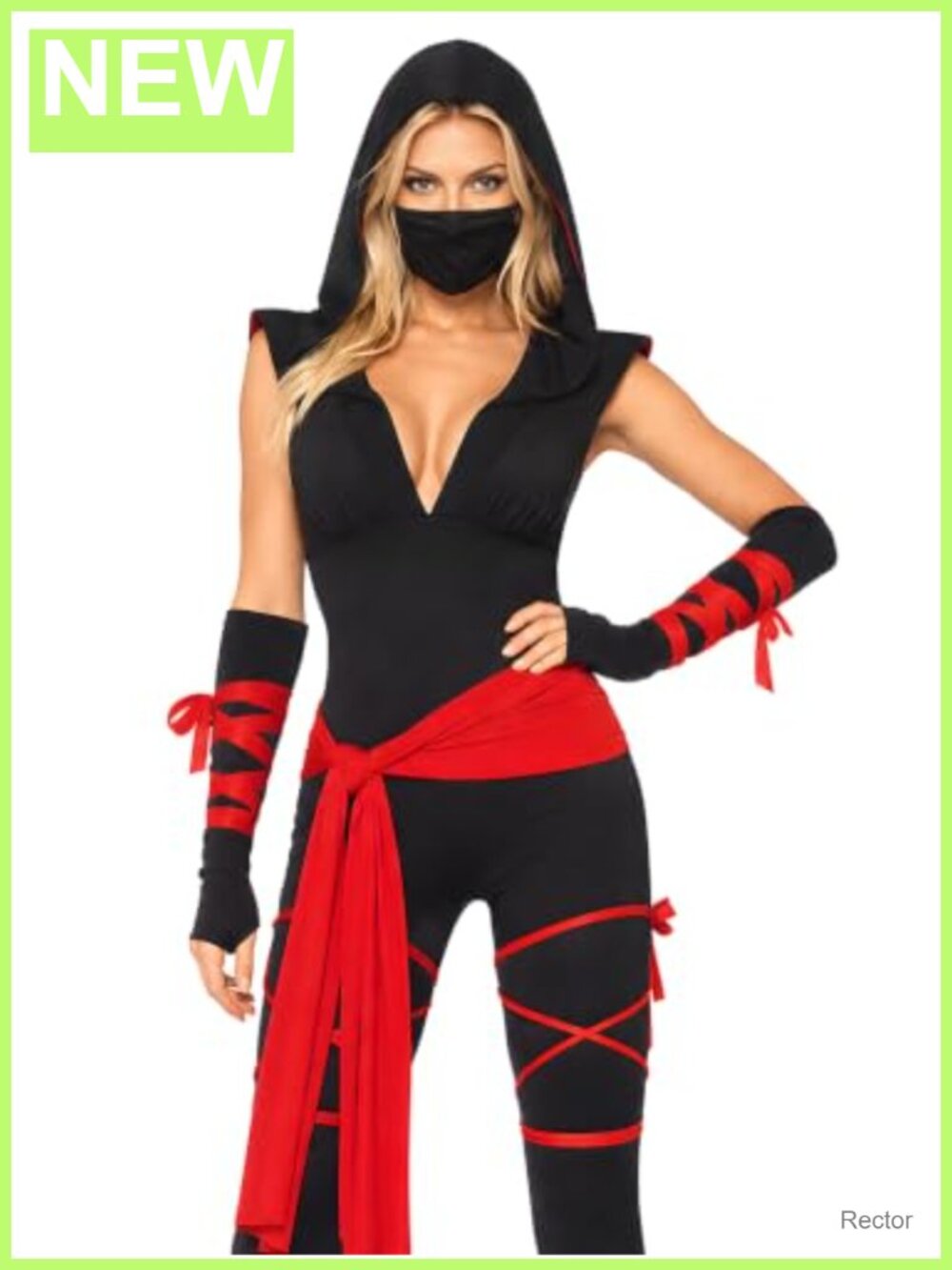 Women's 4 Pc Deadly Ninja Costume Set